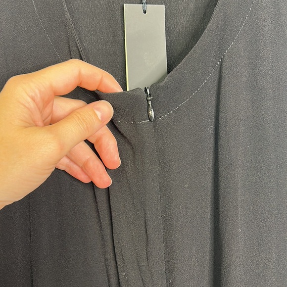 Monrow Revolve sleeveless zip crepe jogger jumpsuit in Neptune NWT - Picture 5 of 12